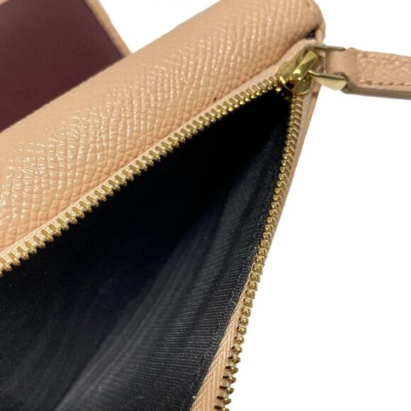 Bvlgari Trifold Wallet Bvlgari Pink Beige Leather - Picture 4 of 7